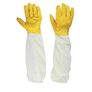 Guante Vaqueta Con Manga Apicultura - Amarillo-Beige