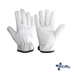 Guante Vaqueta Sencillo Blanco - Blanco